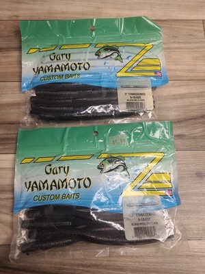 2- New Assorted Pkgs Fishing Bait - Gary Yamamoto.Black W/smRed Flake And Black