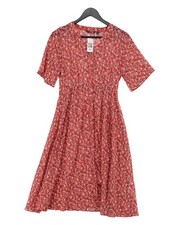 Uniqlo Shirt Midi Dress S in Red