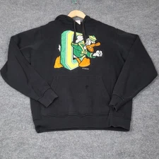 Vintage Oregon Ducks x Disney Donald Duck Graphic Hoodie Sweater Mens Rare READ