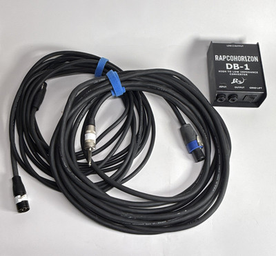 RapcoHorizon DB-1 Impedance Converter Ground Lift 1/4 In XLR Out w/ 14ga Cable
