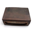 Vintage Italian Leather Match Safe Holder Sliding Vesta Case Made in Italy