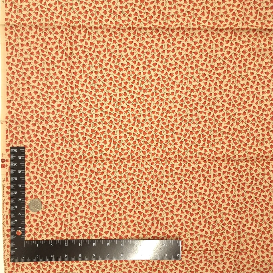 Mini Floral Allover Rust Tan Merrimack Judie Rothermel NE Quilt Museum Marcus 1Y - Image 2 of 4