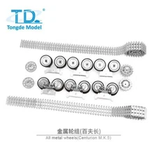TD 1/16 Metal Tracks Idler Sprockets Road Wheels Set for Centurion MK5 RC Tank