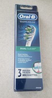 Genuine Oral B Dual Clean 3 Pack Brush Heads Eb417-3 / Fits Most Brushes 1017 Genuine Oral B Dual Clean 3 Pack Brush Heads Eb417-3 / Fits Most Brushes 1017