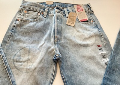NWT Levi s 501 Button Special 150th Anniversary Men s Peace Sign Jeans 30 X 32