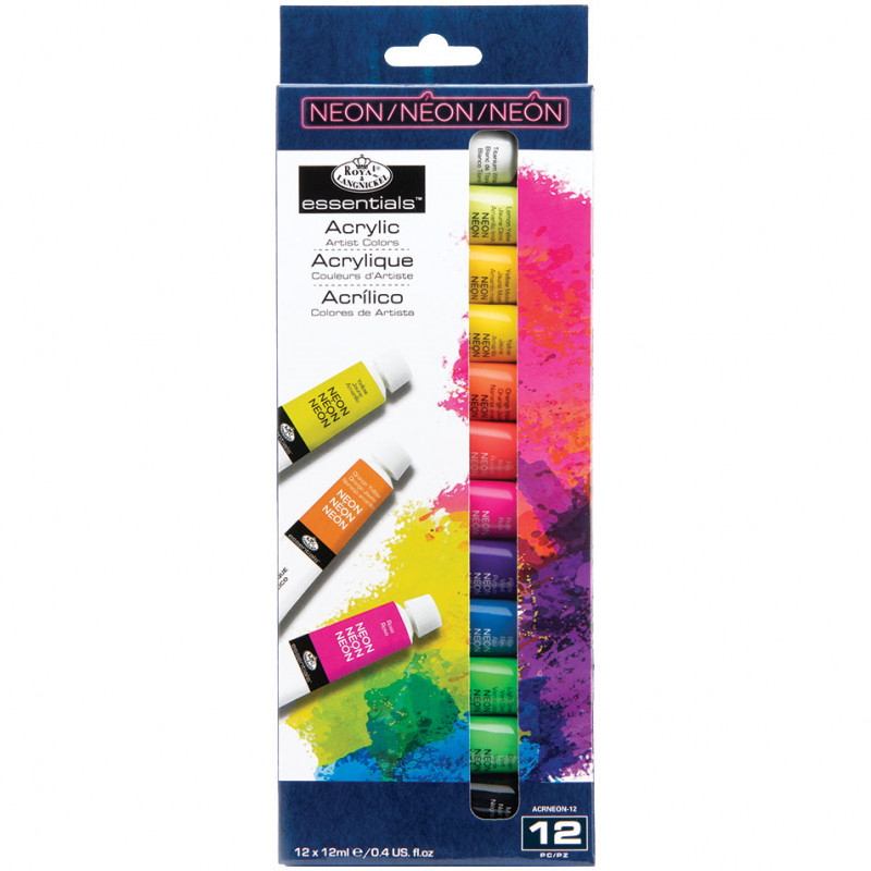 Royal & Langnickel Essentials Acrylic Colour Neon Set (12pc)