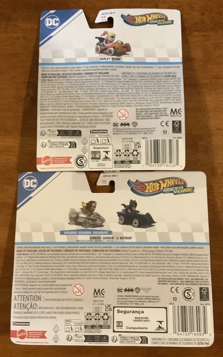 2024 Hot Wheels Racer Verse DC HARLEY QUINN WONDER WOMAN BATMAN