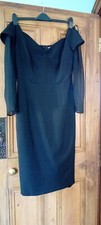 Stunning Black Cocktail Dress Size 14, Made In London, Marilyn Monroe style