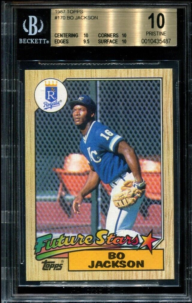 1987 Topps Bo Jackson Future Stars #170 Rookie RC BGS 10 1987 Topps Bo Jackson Future Stars #170 Rookie RC BGS 10