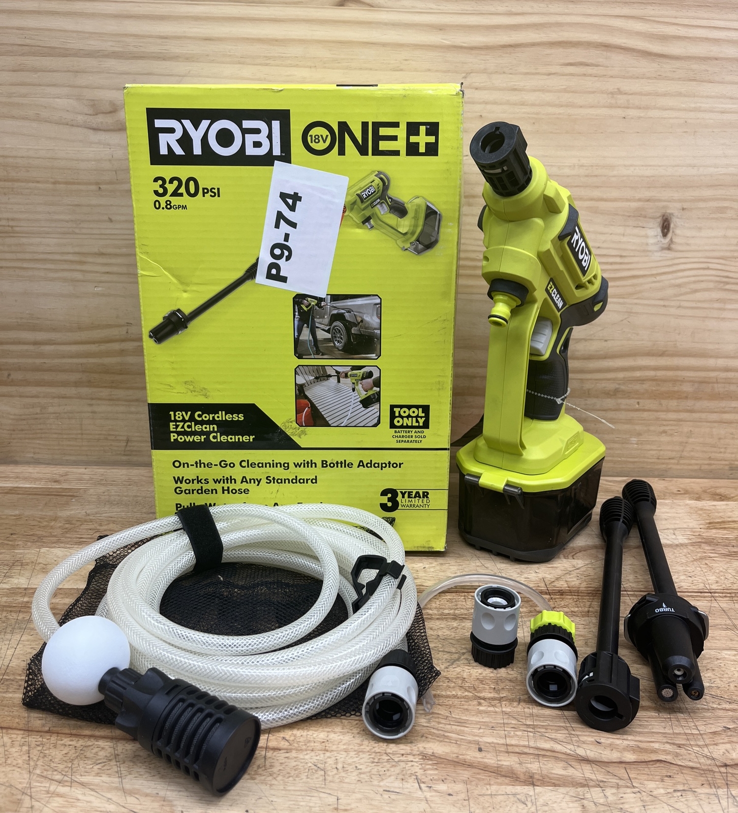 Ryobi One 18V Cordless EZ Clean Water Power Cleaner 320 psi 