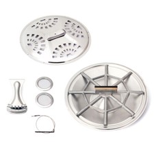 8Pcs Dobro Guitar Resonator Cones Sound hole Screens Tailpiece Bridge Saddle Kit