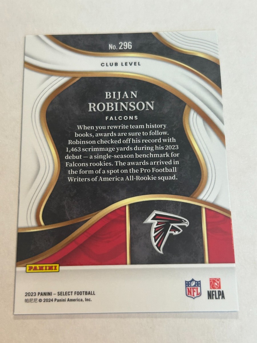 ろびんそん 2023 SELECT BIJAN ROBINSON #296 CLUB LEVEL ROOKIE FALCONS | eBay