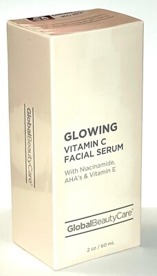Global Beauty GLOWING Vitamin C Facial Serum with Niacinamide, AHA'S & Vitamin E