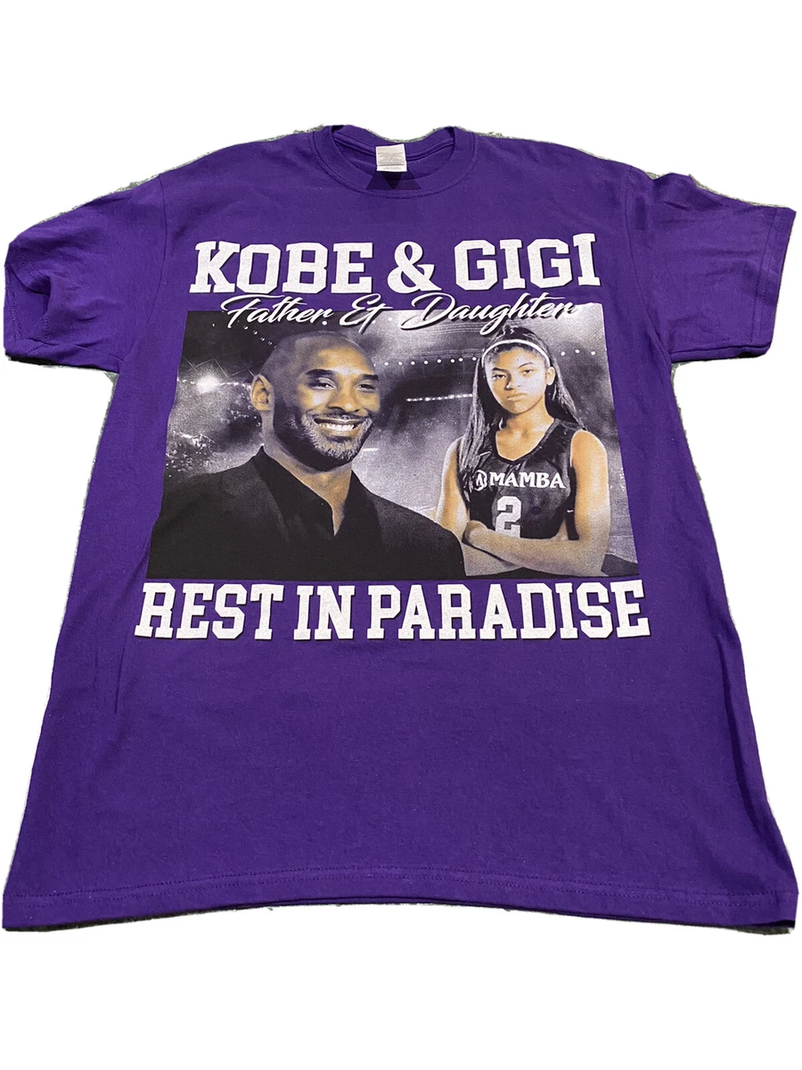 Kobe Bryant Gigi Bryant Father Daughter Rest In Paradise Memorial T Shirt Sz M