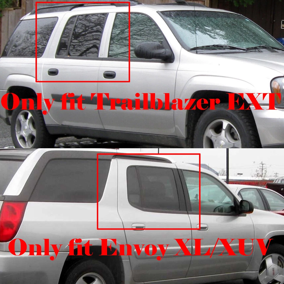 IN-CHANNEL Window Visors Sun Vent Guard Fit 2002-2006 Chevrolet Trailblazer EXT - Imagem 3 de 4