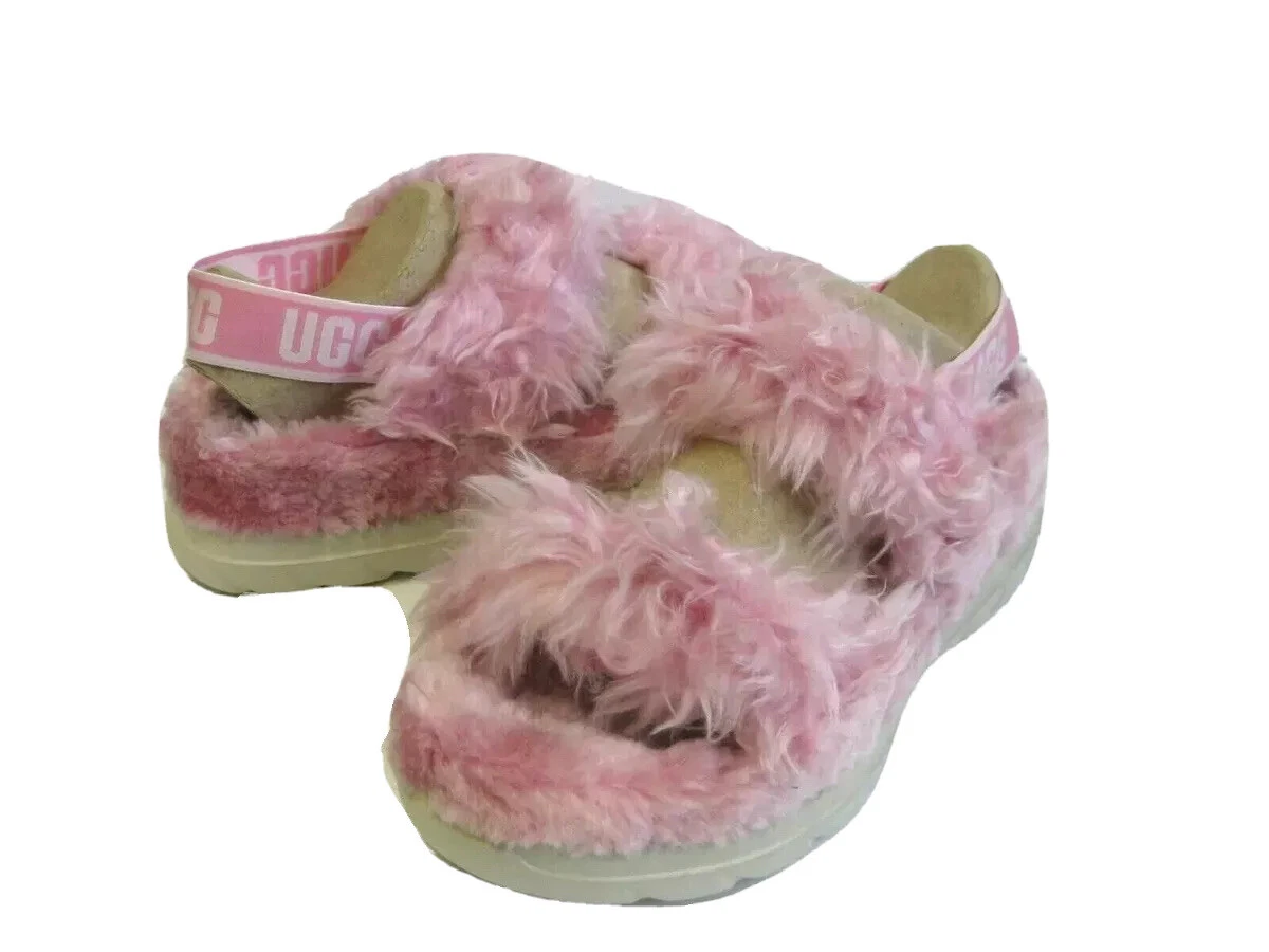 UGG FLUFF SUGAR SANDALO DONNA ROSA US 9 UK 7 EU 40