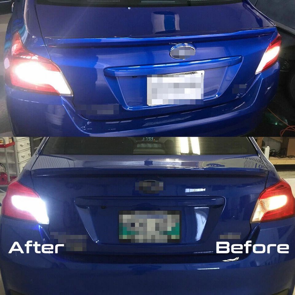 2 bombillas LED blancas de xenón aptas para Subaru WRX STi 2011-2020 luz de reversa de respaldo Foto 4 de 4