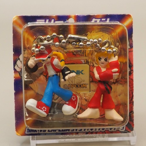 Terry Bogard Ken Masters Athena SNK vs CAPCOM Twin Figure Keychain Japan ZA605