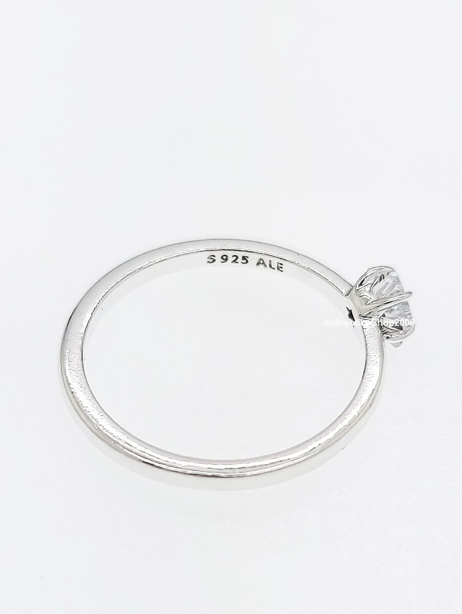 Celestial Sparkling Star Solitaire Ring, Sterling silver