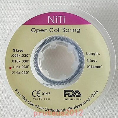 1 Roll Dental Orthodontic Niti Open Coil Spring Spool Dia.012 *030 '' inch 914mm