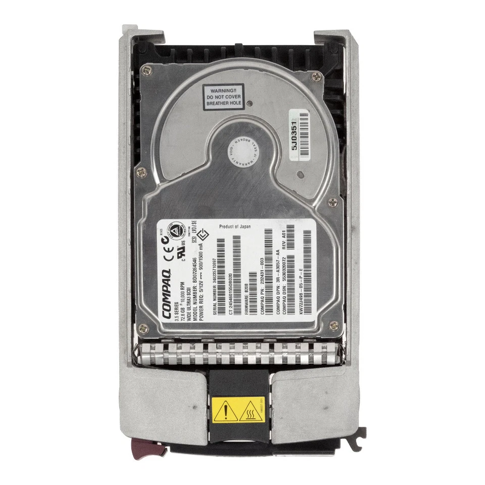 Hard Drive Compaq 232431-003 BD07264546 73GB 10K 2MB SCSI U320 3.5'' - Image 3 of 3