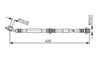 Bosch 1987476790 Bremsschlauch 411 Mm FüR Nissan Primera 1.6-2.0D 06.96-07.02