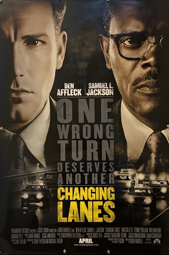 CHANGING LANES Original One Sheet Movie Poster - 2002 - SAMUEL L JACKSON
