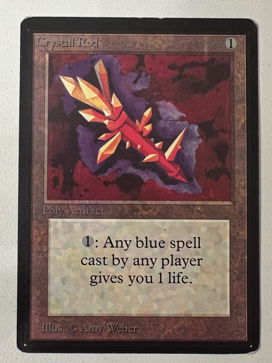 beta mtg cards Magic the Gathering MTG Beta Crystal Rod LP- (Beta Bob)