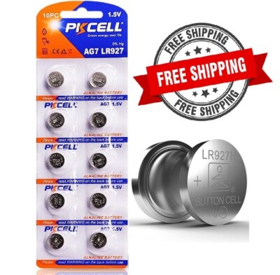 10 Pack 12/2027* AG7 battery 395 LR57 LR927 SR57 195 GP95A SR927W 1.5V watch pcs