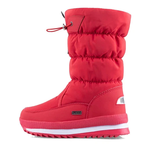 Stivali donna impermeabili donna neve invernali scarpe calde antiscivolo misura metà polpaccio - Foto 12 di 21