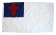 Christian Flag Poly / Nylon 3x5 ft Flag House Banner fade resistant outdoor