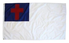 Christian Flag Poly / Nylon 3x5 ft Flag House Banner fade resistant outdoor