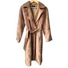 Lulus Neptune Tan Camel Brown Faux Fur Size Xs Long Winter Coat