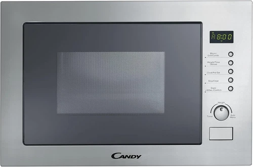 Candy MIC25GDFX-80 Frameless 25 Litre Built in Microwave and Grill Silver