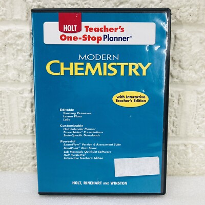 HTF  Holt MODERN CHEMISTRY Interactive Teacher's Edition One-Stop Planner Exam