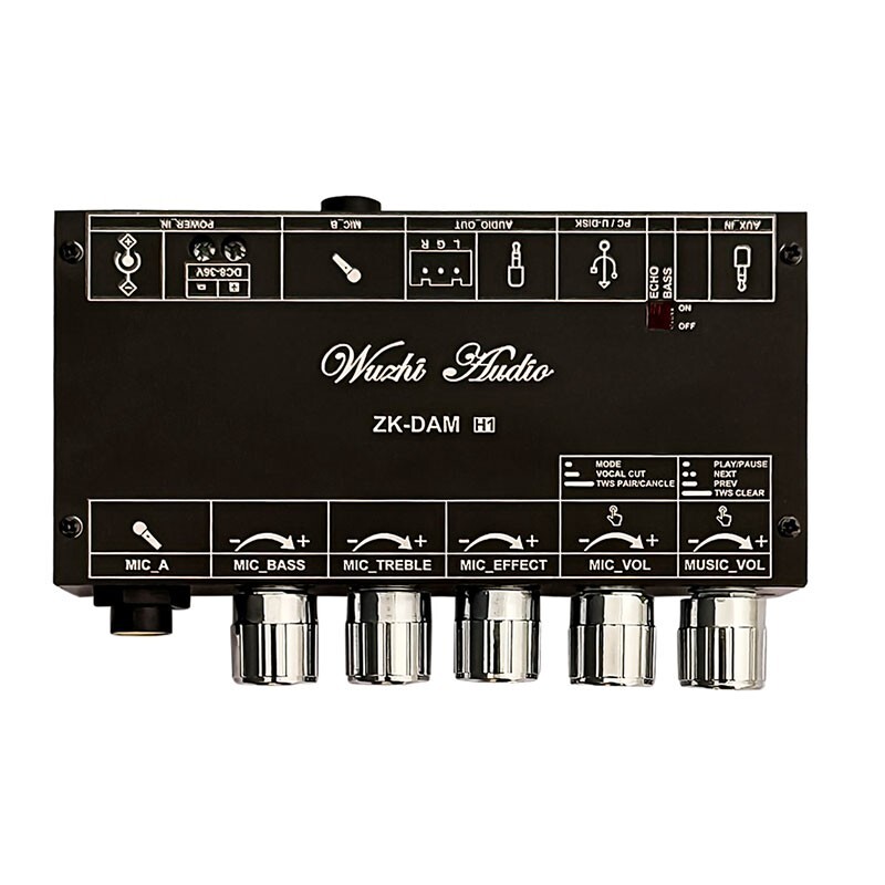 ZK-DAM H1 Microphone Preamplifier Board Preamp w/Shell Bluetooth