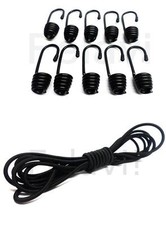 Expanderseil 8mm Gummiseil Planenhaken Expanderhaken schwarz + Spiralhaken 