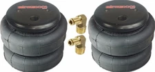airmaxxx 2 bags 2500 with 1/2" hose elbow for truck tow kit air ride suspension