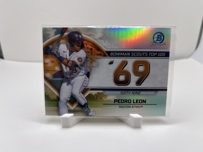 2023 Bowman Chrome Pedro Leon Bowman Scouts Top 100 #BTP-69 Houston Astros