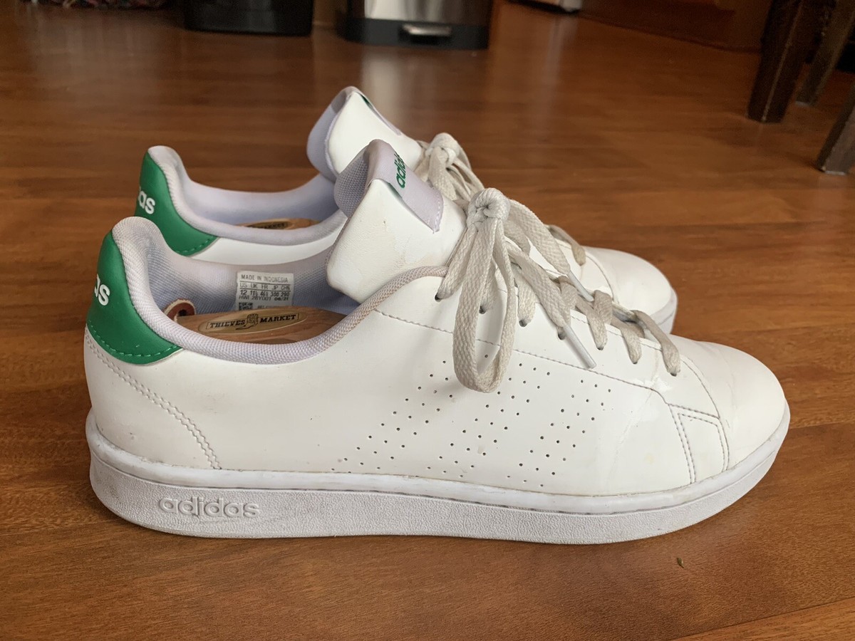 Adidas Advantage Shoes Sneakers White Green GZ5300 Mens Size 12