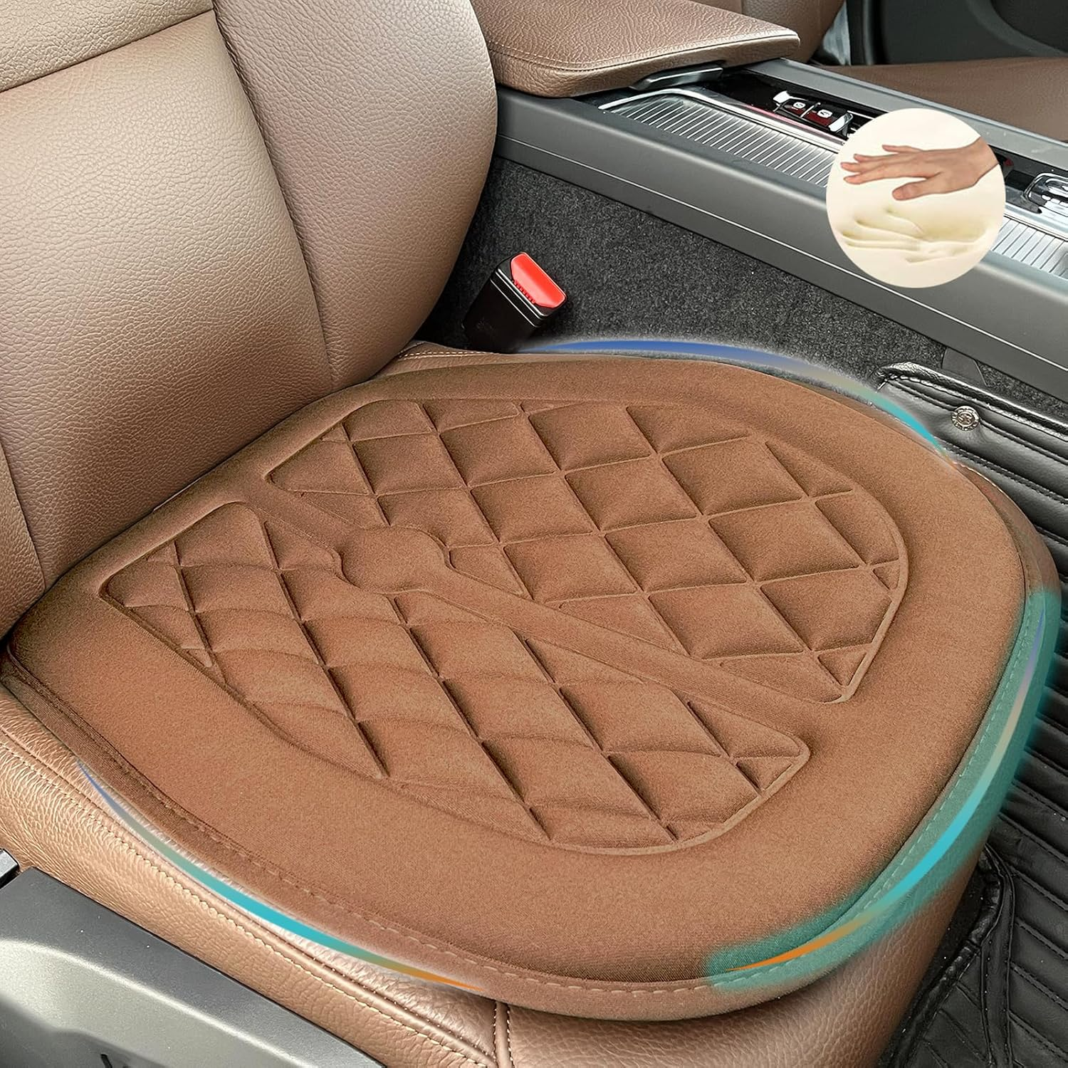 Car Seat Cushion, Comfort Memory Foam Driver Seat Cushion Improve Driving View,