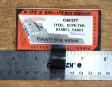 Christy's Steel Dove-Tail Barrel Band with Screw NOS from the 1960's