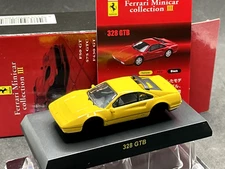 Kyosho 1/64 Ferrari collection 3 328 GTB yellow Diecast model car 15F2