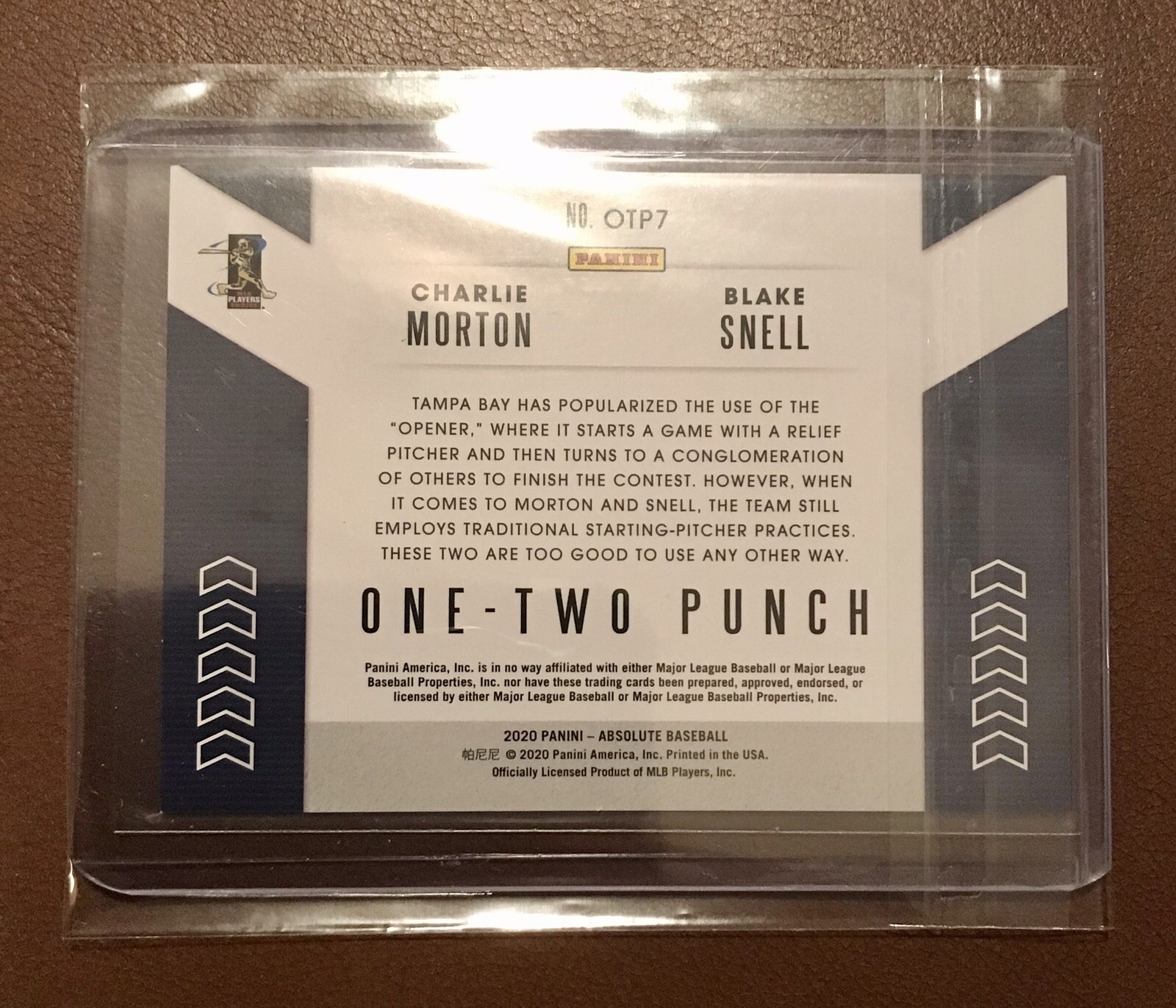2020 Panini Absolute - One Two Punch Blake Snell, Charlie Morton #OTP7 ...