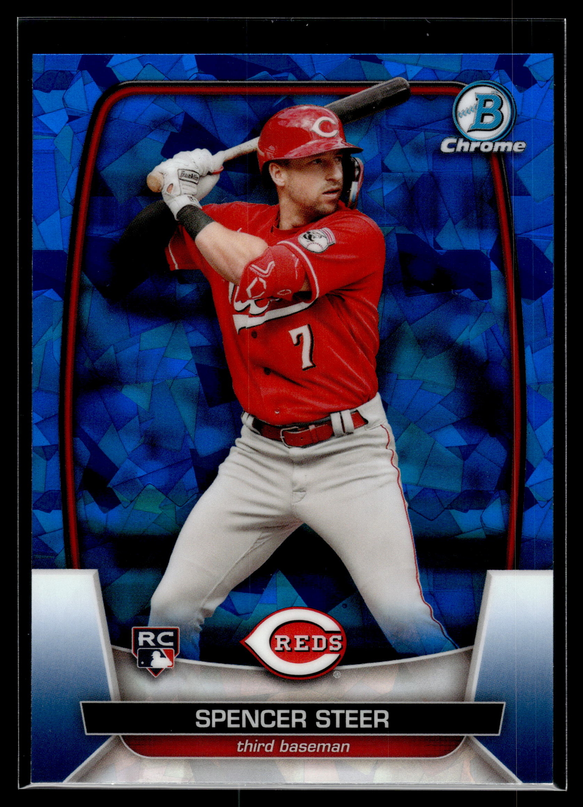 Spencer Steer 2023 Bowman Chrome Sapphire Edition Rookie Card #52