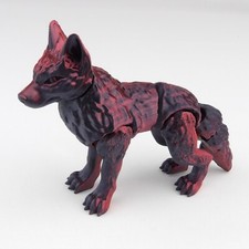 Articulated Wolf Toy - 3D Printed Fidget Animal - Multicolor Desk Pet Gift Idea