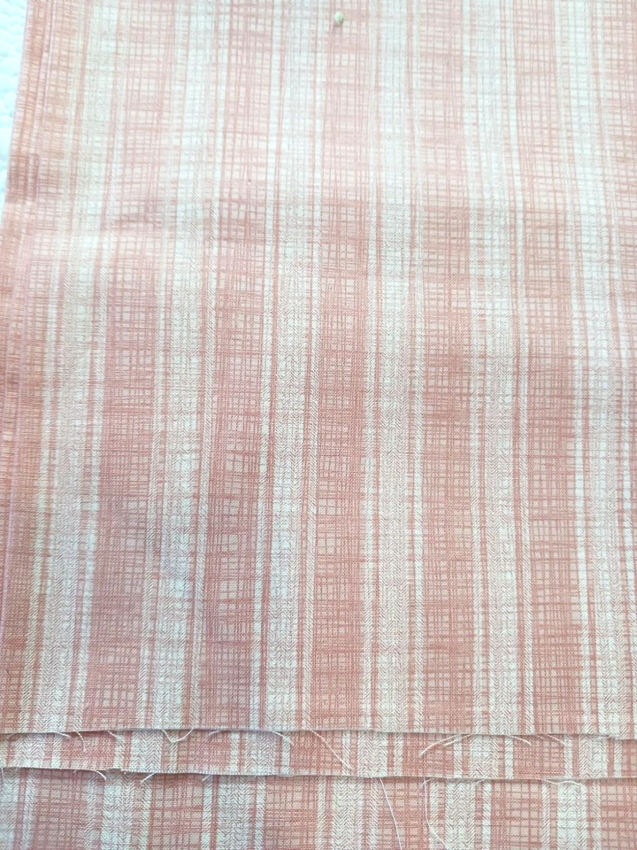 Stack Peach Cotton Fabric  5 Pcs Polka Dots Plaid Kate & Birdie Brother Sister D - Image 2 of 4