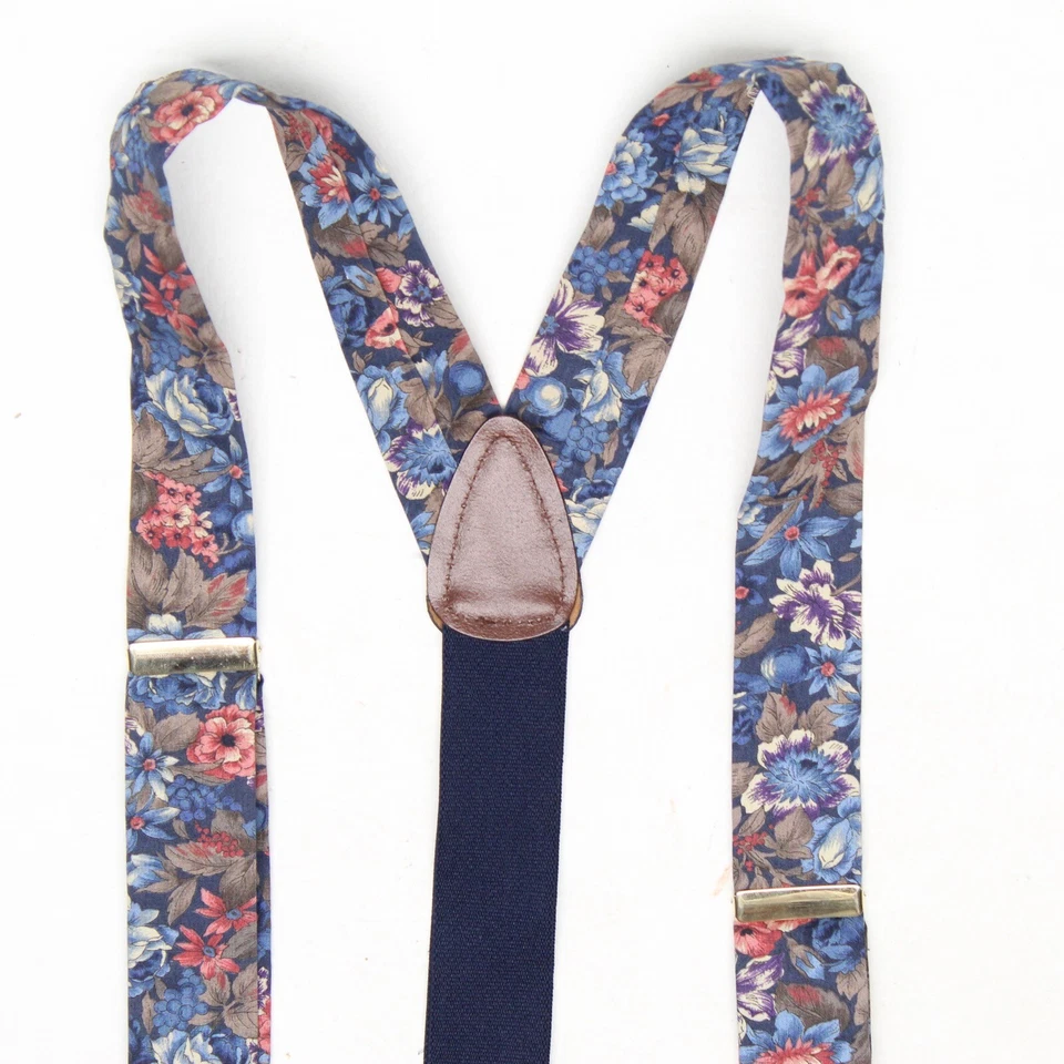 CAS Германии мужские скобы подвески синий коричневый розовый цветочный принт хлопок кожи  - Изображение 2 из 4