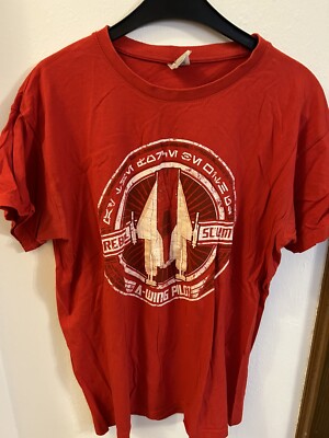 A-Wing Pilot Lootchest Tshirt Shirt Tee Mens Gents Red White B&C Size M