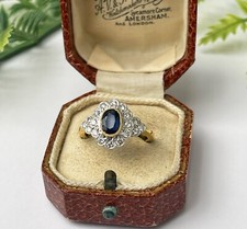 Second Hand (1990s)18ct Sapphire & Diamond Cluster Ring